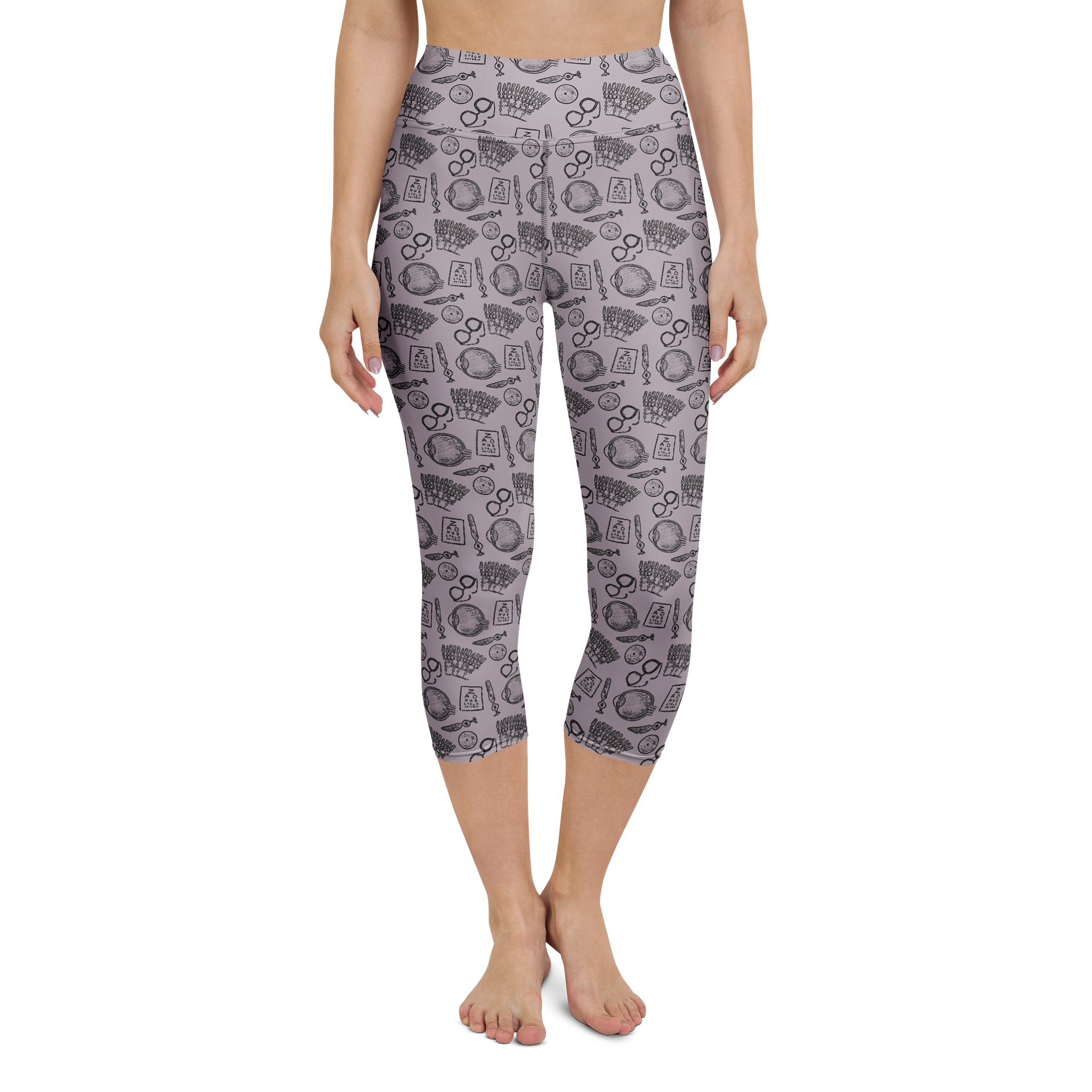 Ophthalmology Sketches High Waisted Capri Leggings product image (4)