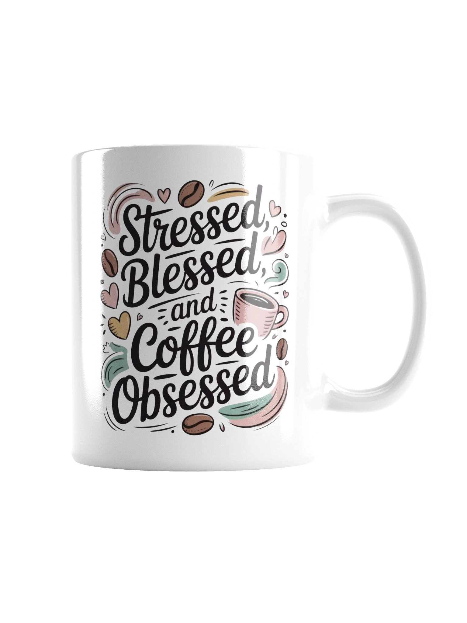 Stressed Blessed and Coffee Obsessed Funny Coffee Mug product image (3)