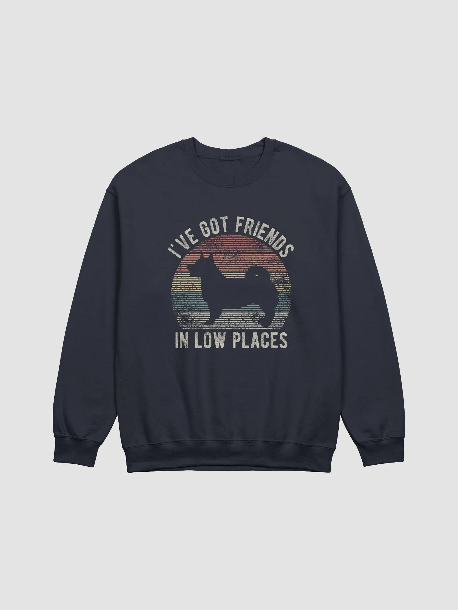 I've Got Friends in Low Places Swedish Vallhund Sweatshirt | Funny Vintage-Style Shirt for Swedish Vallhund Owners product image (1)