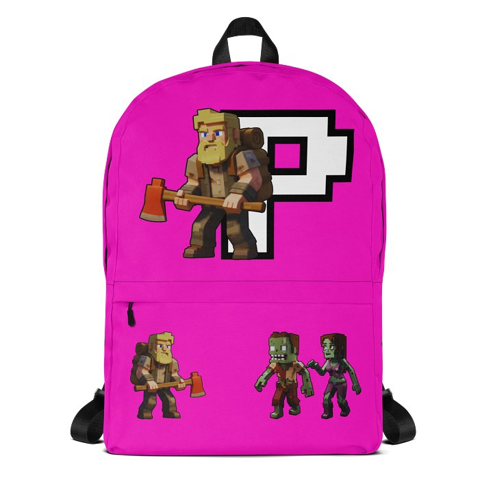 Patient PixelZ All-Over Print Backpack (Hot Pink) product image (1)