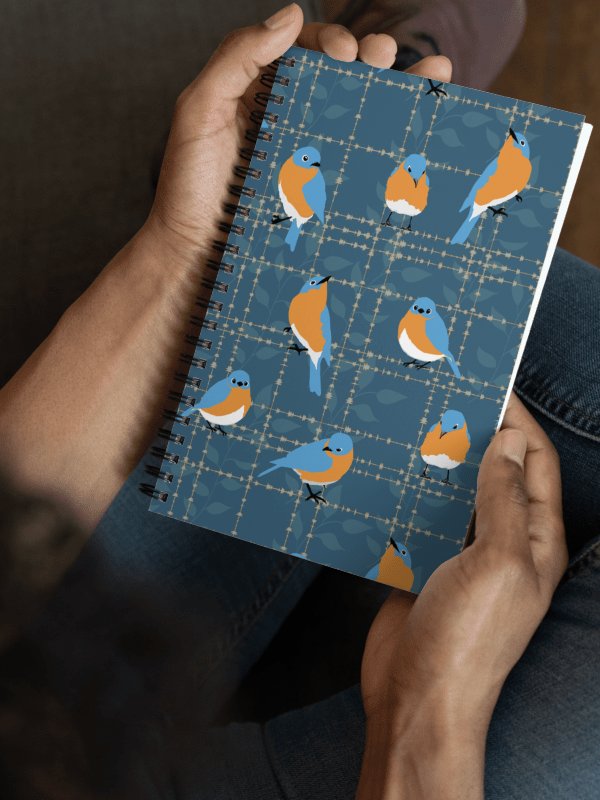 "Bluebird Song" Dot Grid Spiral Notebook product image (1)