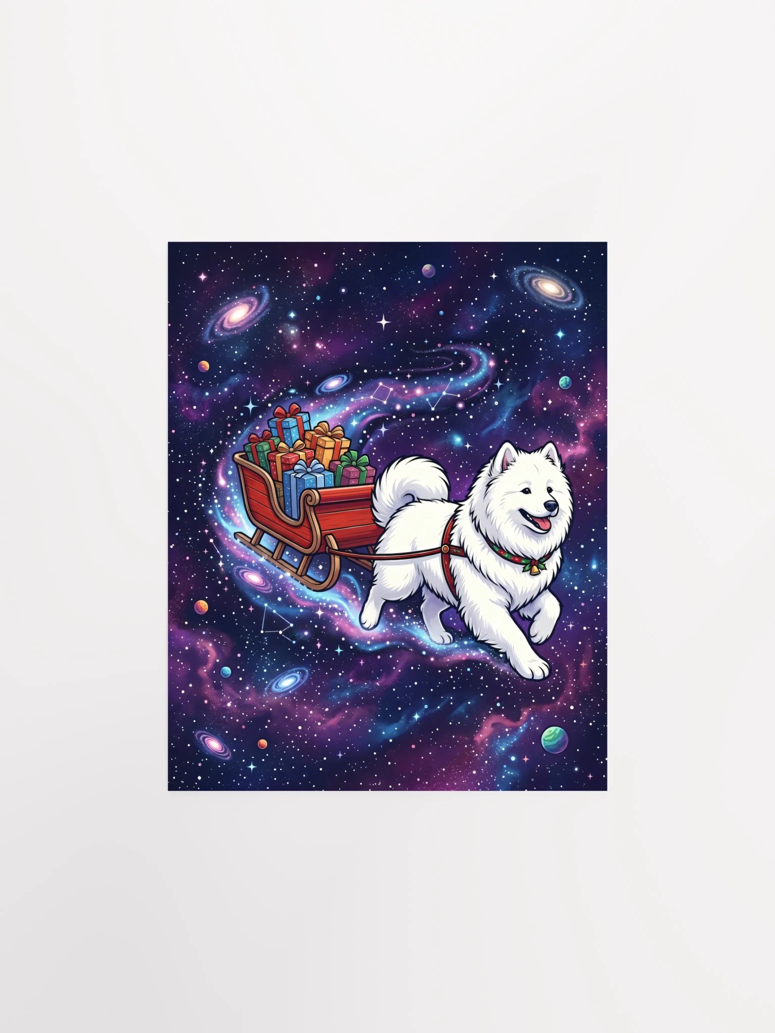 Space Sleigh Samoyed Poster product image (25)