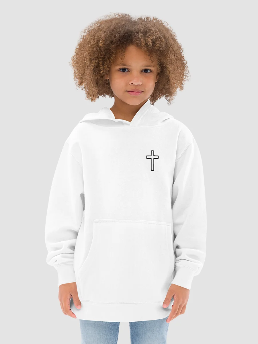 Youth White Cross Hoodie product image (5)