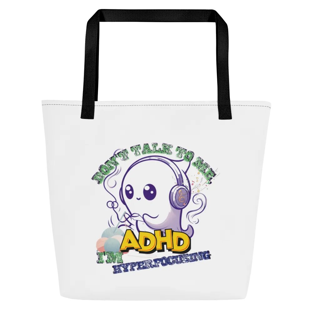 ADHD Hyperfocusing Large Tote Bag w/ Pocket product image (7)
