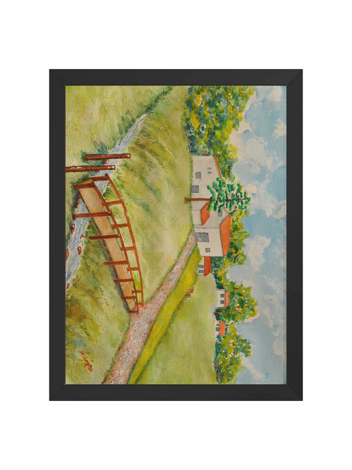 Wooden Bridge Over A Creek To The Farm product image (1)