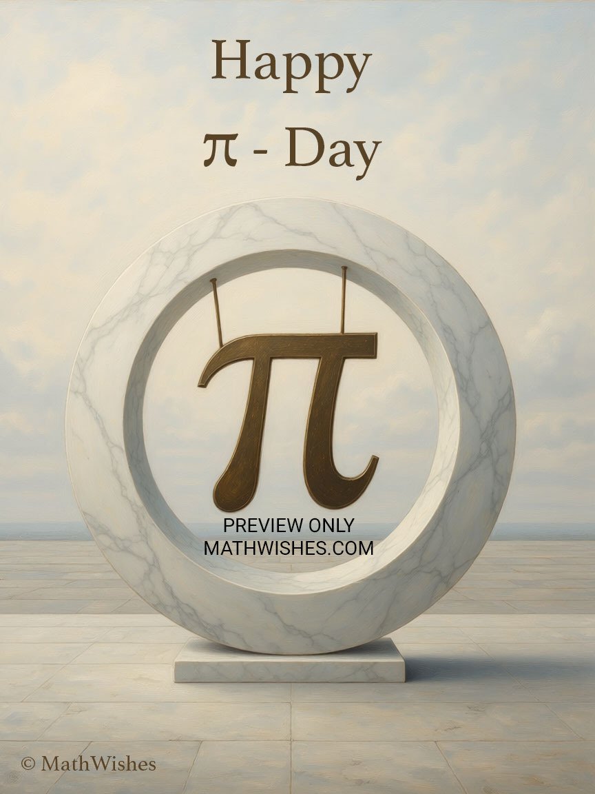 Pi Day Card - Marble product image (1)