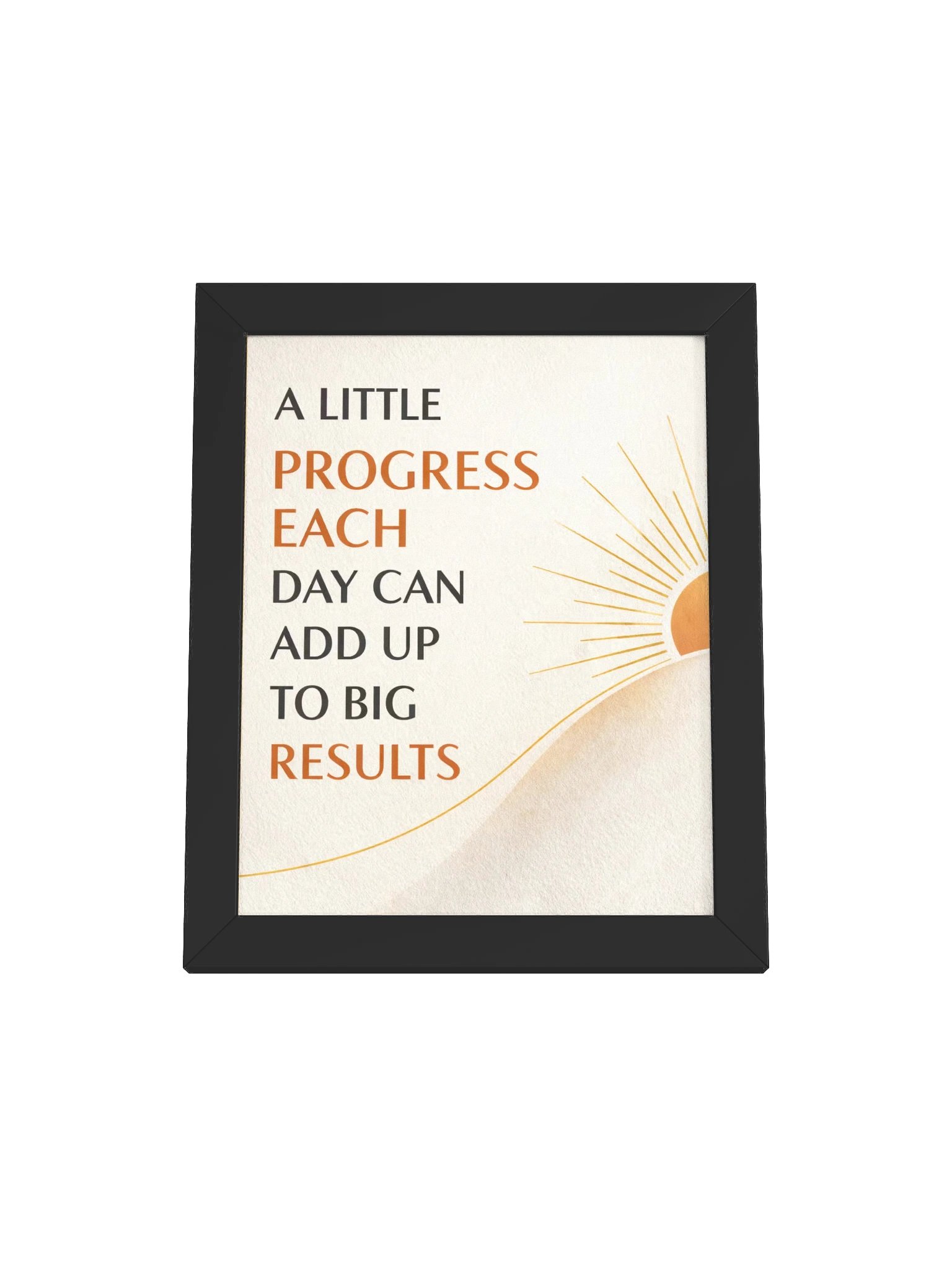 A Little Progress Each Day – Minimalist Motivational Wall Art | Modern Growth Mindset Quote Print product image (6)