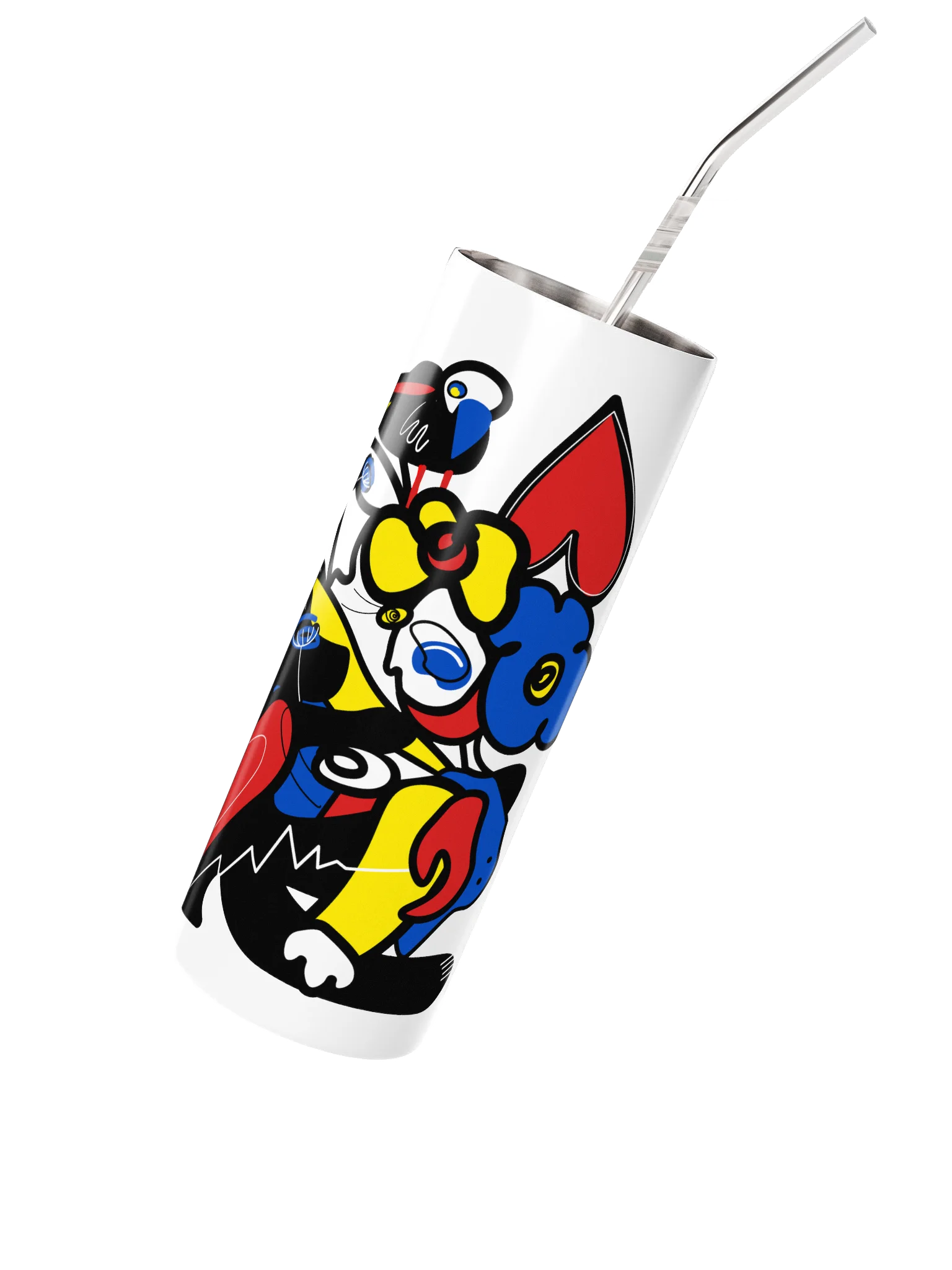 Stainless Steel Tumbler Travel Mug: Dog Face, Dog Love product image (2)