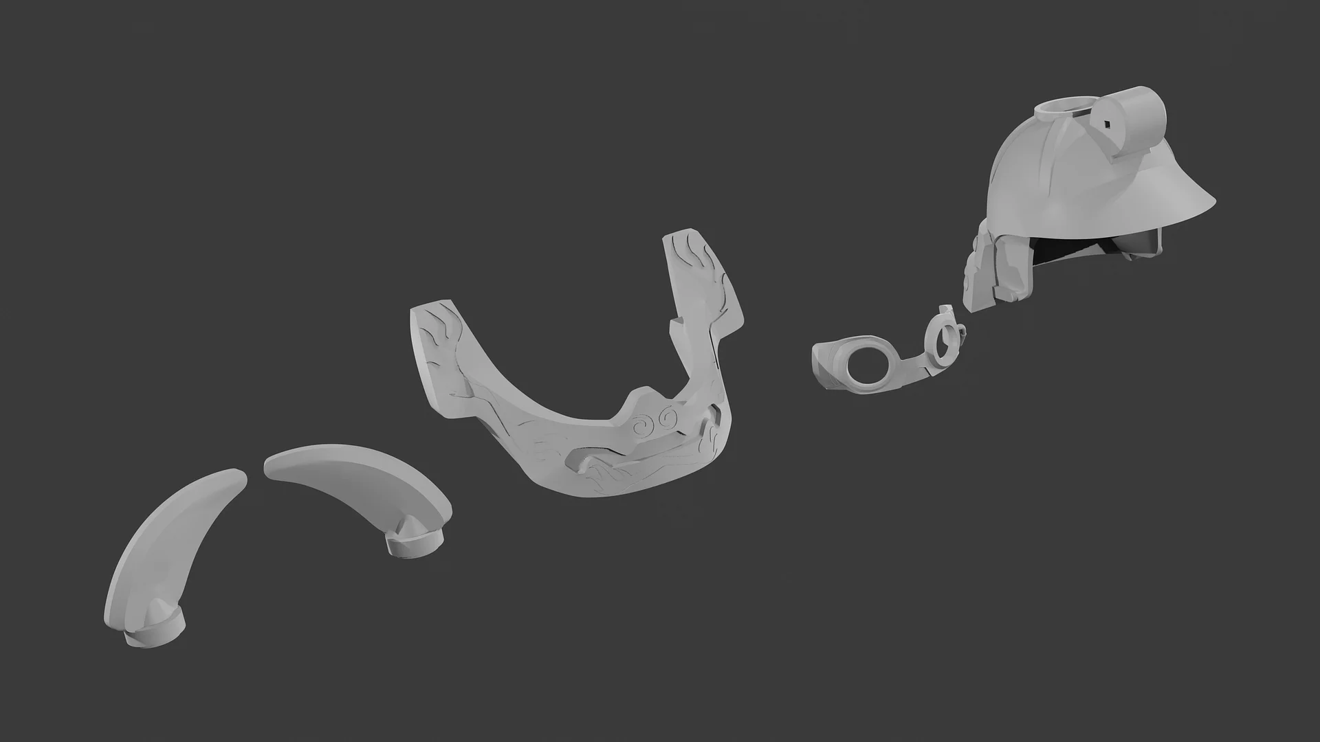Ninjago Samurai X Helmet - 3D printable model files product image (12)
