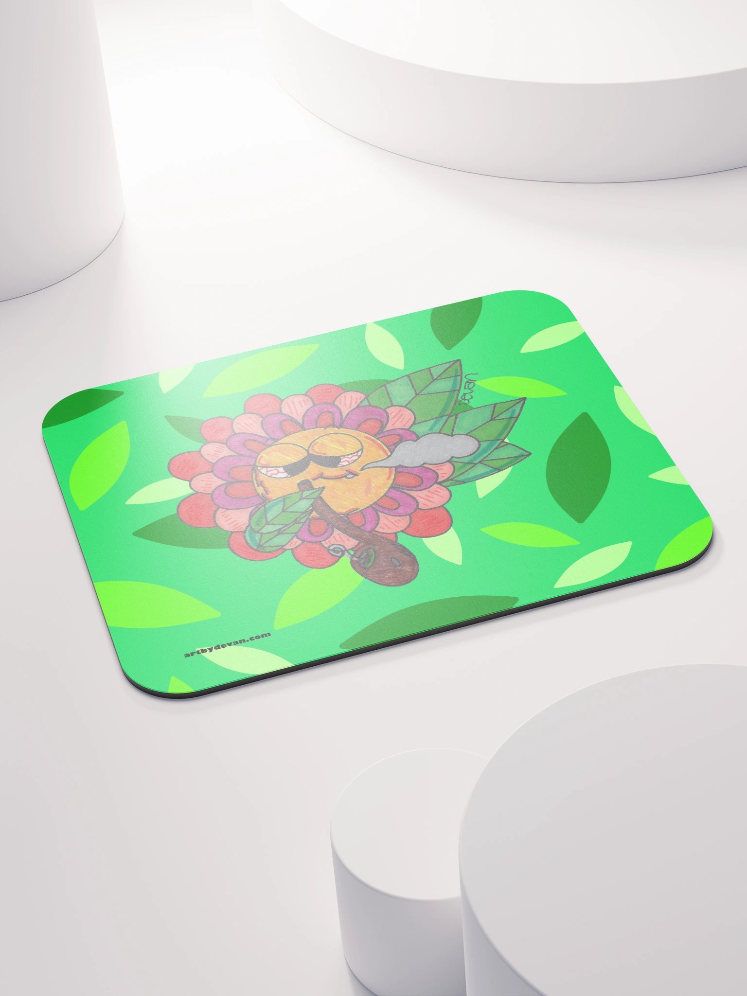Red Stoner Flower Mousepad product image (4)