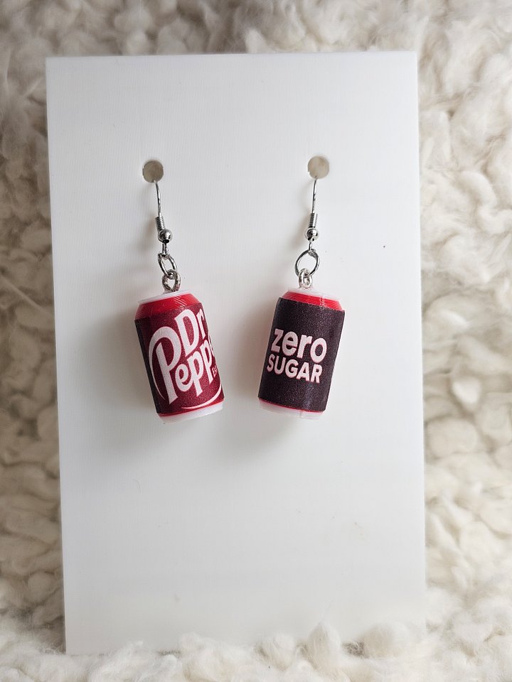 Dr pepper can earrings product image (1)