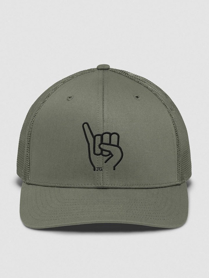 Pinkies Up Trucker Hat Black Embroider product image (10)