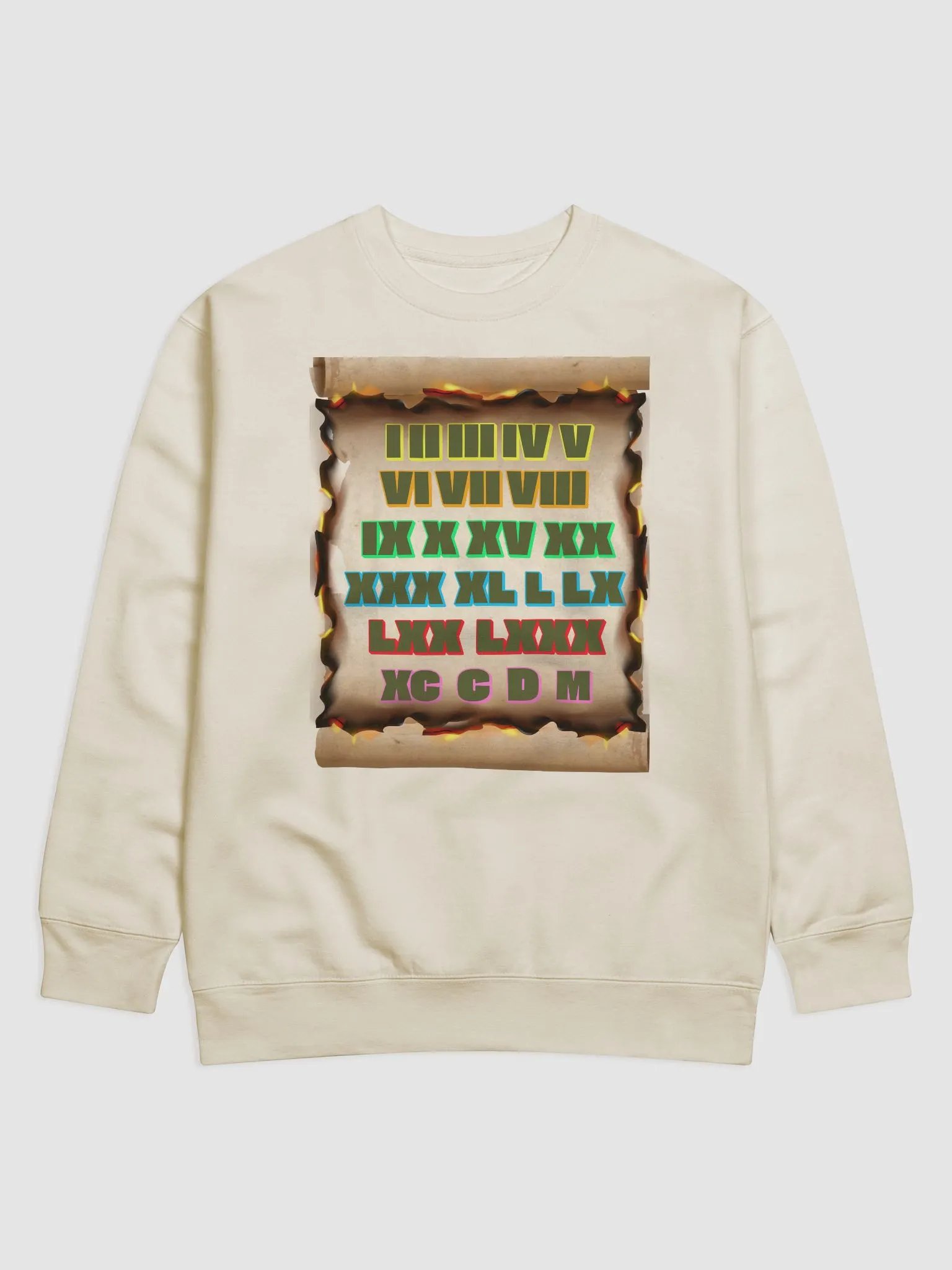 Roman Numeral Artistic Design Sweatshirt product image (5)