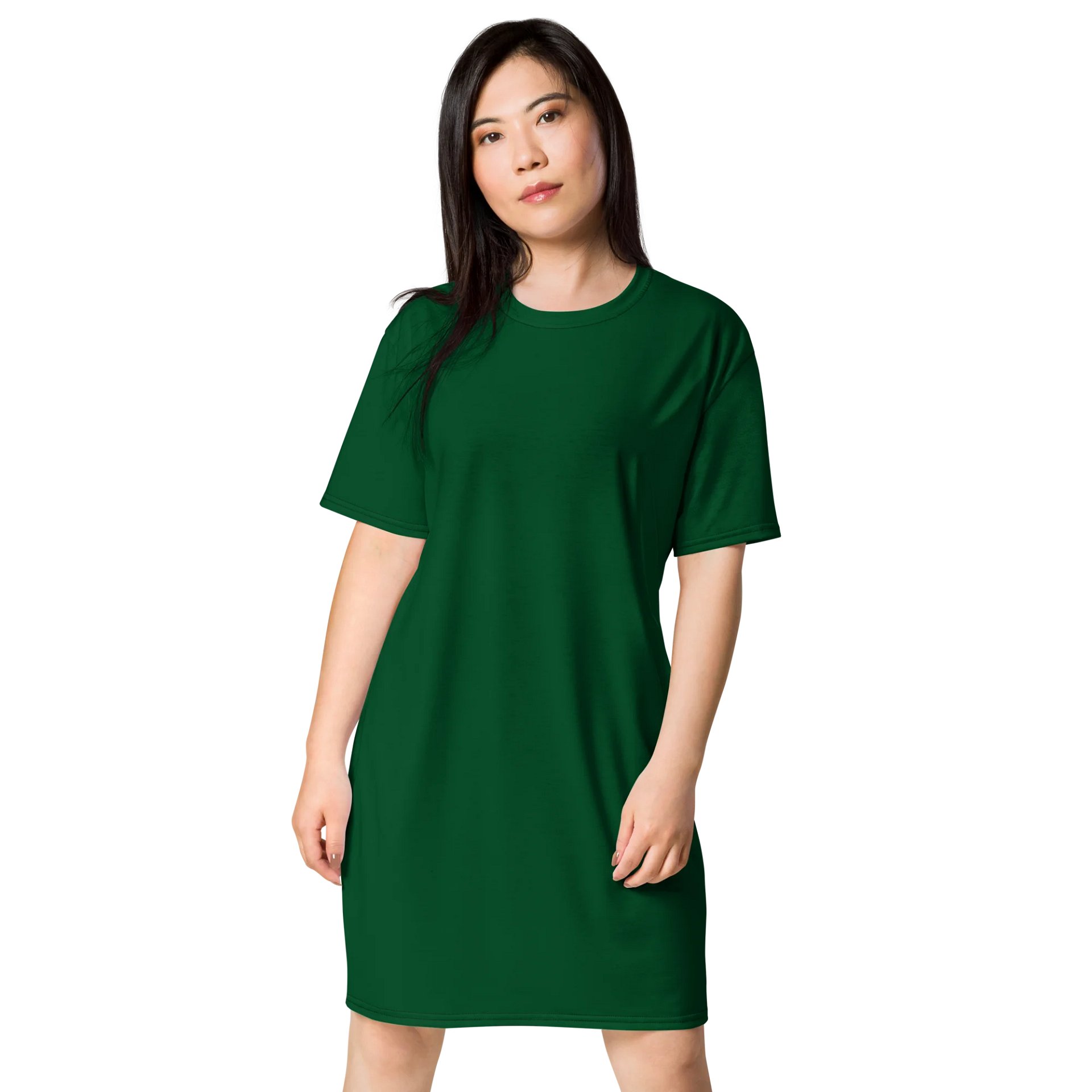 Oversized T-Shirt Dress - Deep Forest Green, Sizes 2XS-6XL product image (1)