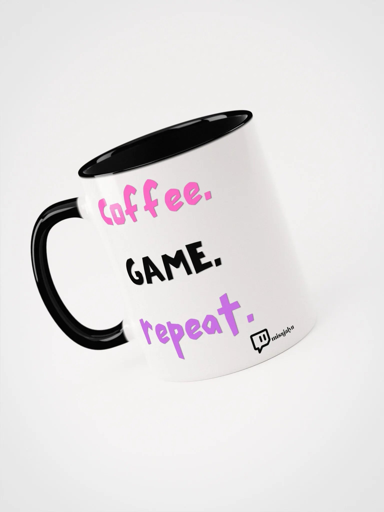 coffee. GAME. repeat. Coffee Cup w/ logo product image (3)