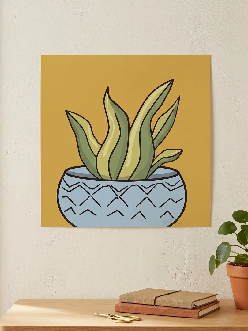 The Aloe Vera Design - "Sunny Succulent" Archival Poster product image (1)