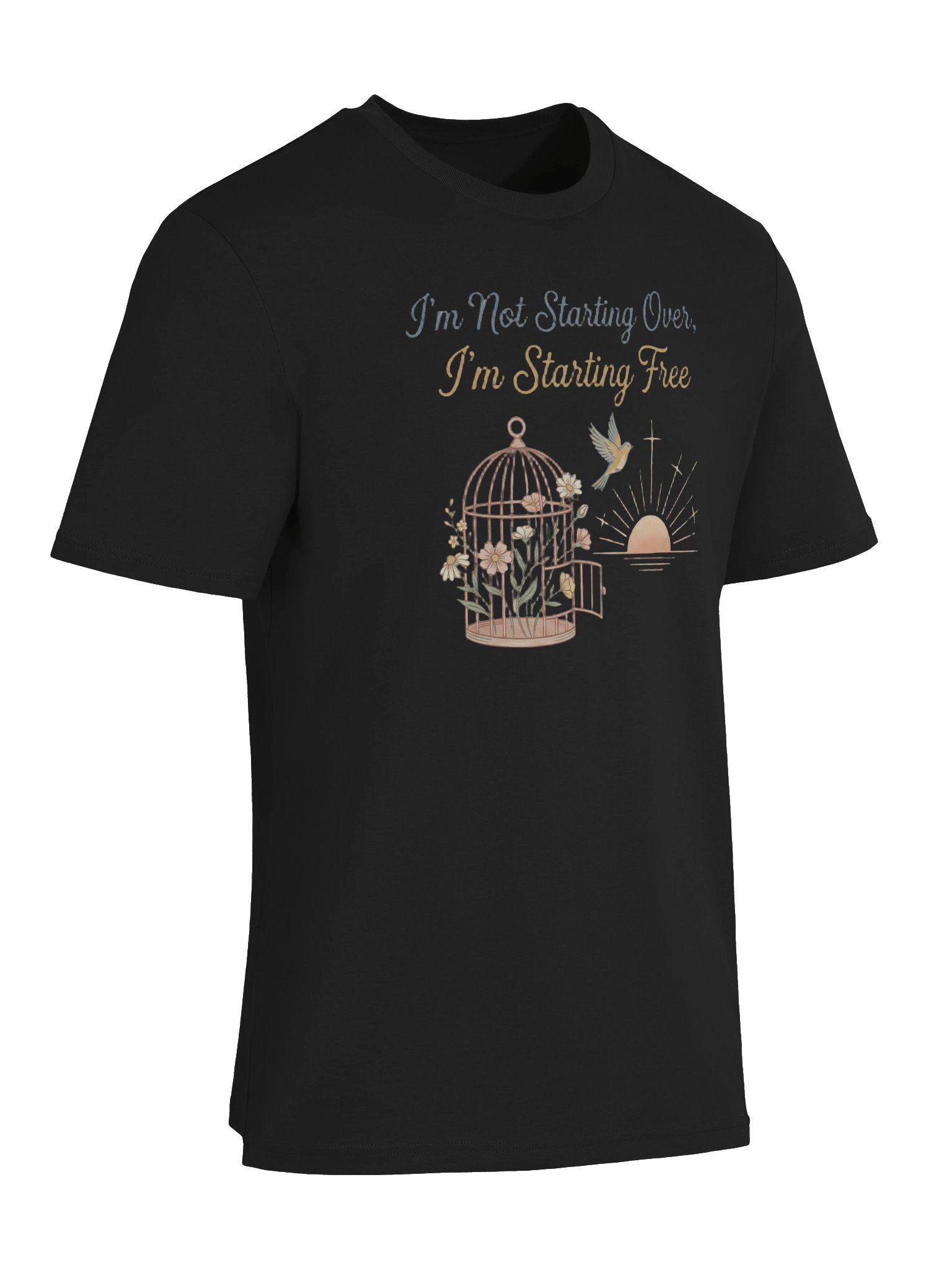 I’m Not Starting Over I’m Starting Free Organic T-Shirt, Stanley Stella Women’s Second Act Tee, Freedom Graphic Shirt, Inspirational Midlife Gift product image (11)