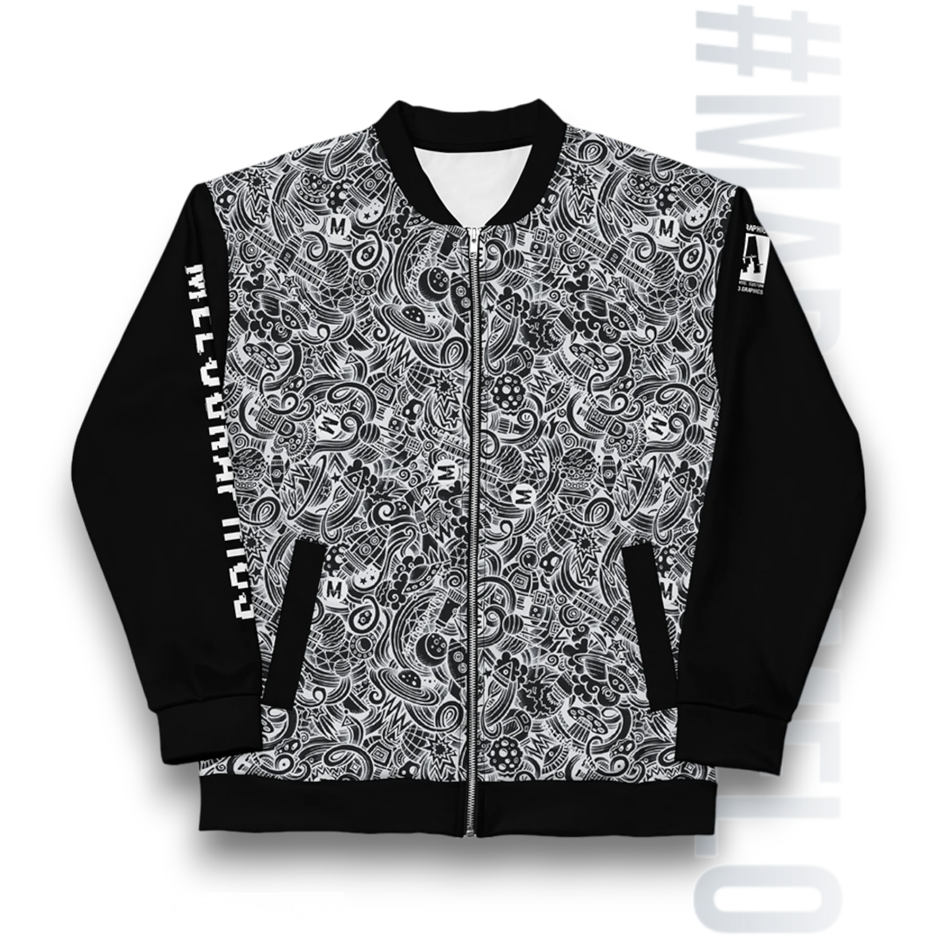 Dark Space Scribble - Ultimate Bomber Jacket | #MadeByMELO product image (3)