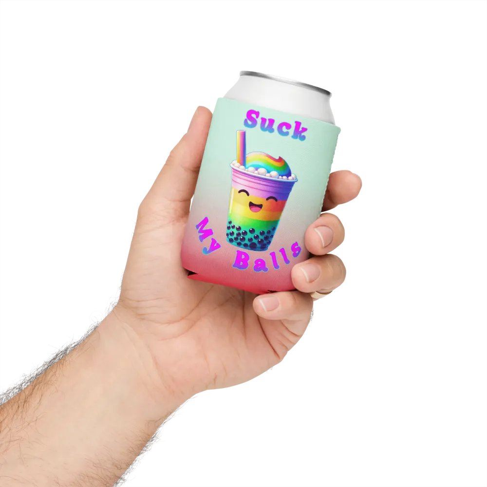 Rainbow Bubble Tea Can Cooler product image (5)