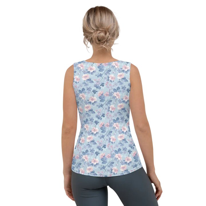 Serene Blue Blossoms Woman's Tank Top product image (2)