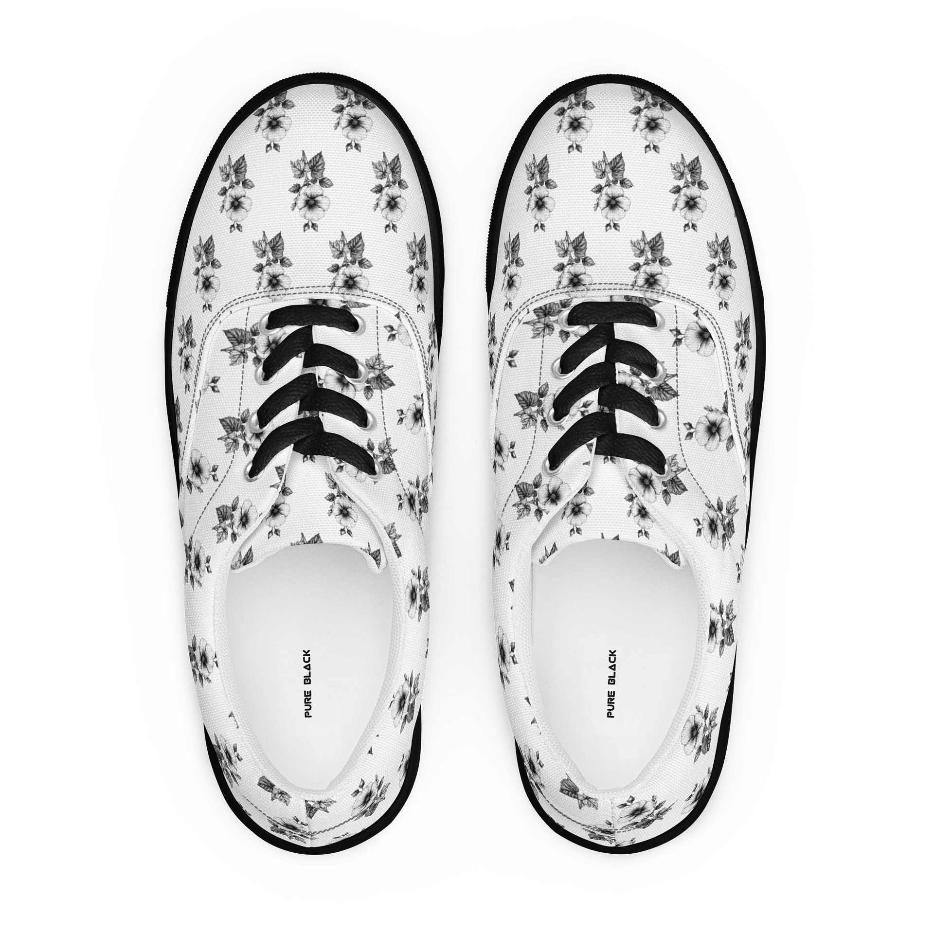 Floral Lace-Up Canvas Shoes product image (1)