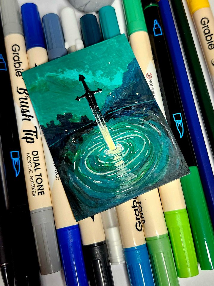 Art Print-Dark Fantasy Collection-Sword of the Lake product image (2)