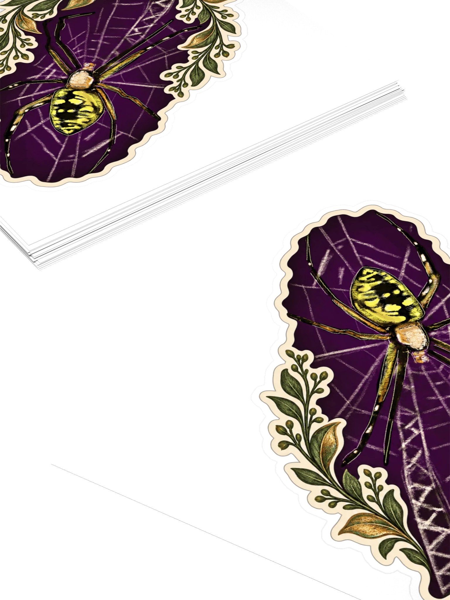 Purple Spider Web Kiss Cut Sticker product image (4)