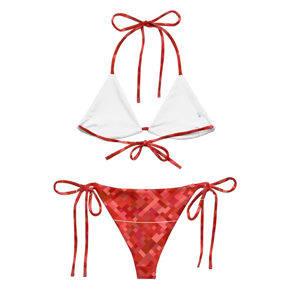 Colorful Mosaic Pattern Design String Bikini - v3 product image (5)