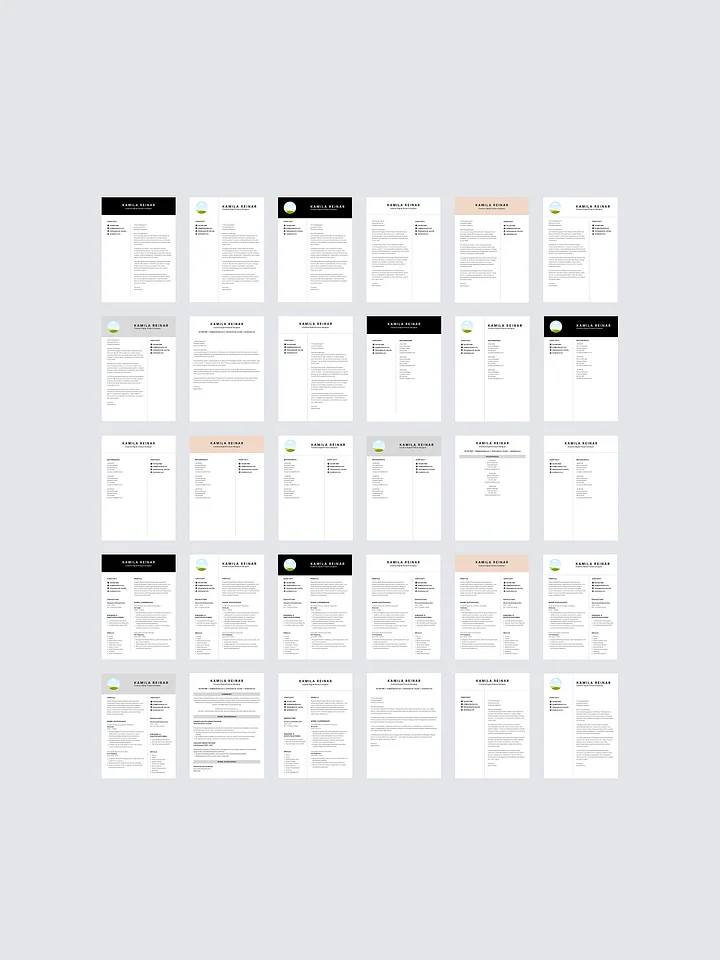 ATS Resume Templates Bundle | 27+ Professional Resumes, CV, Cover Letters & References product image (2)