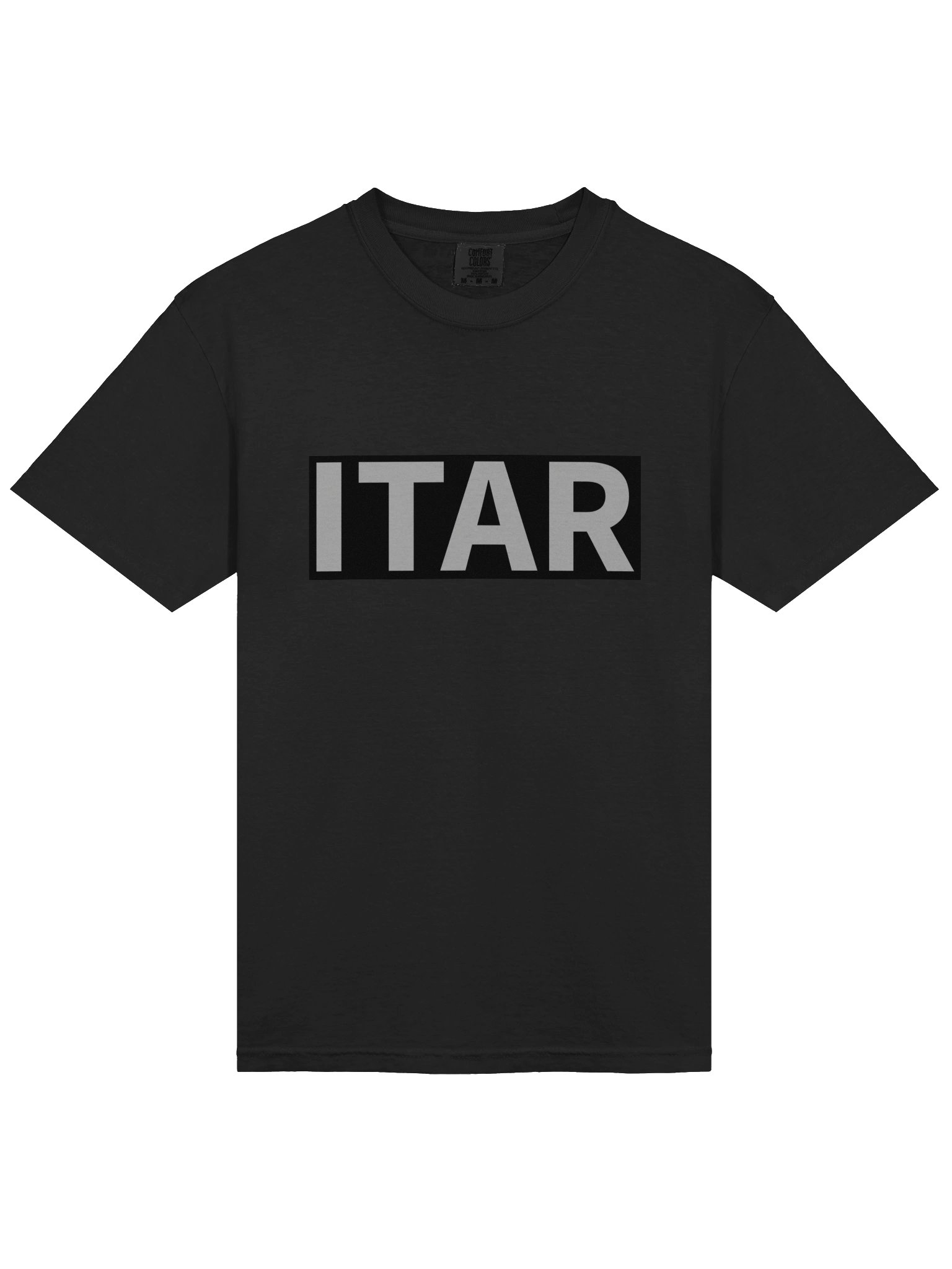ITAR blk T gray letters product image (3)