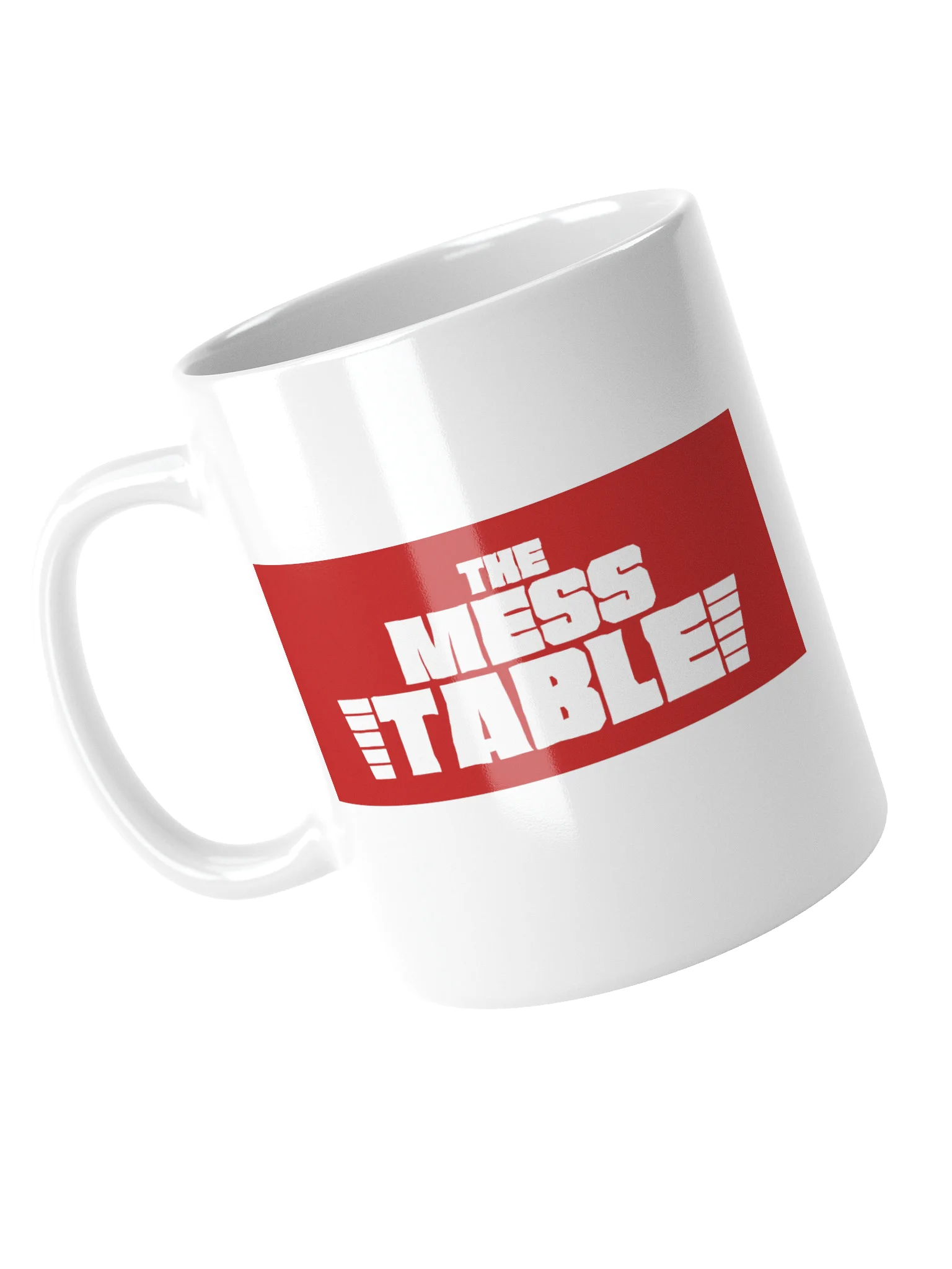 White Mug with Red/White TMT Banner product image (10)