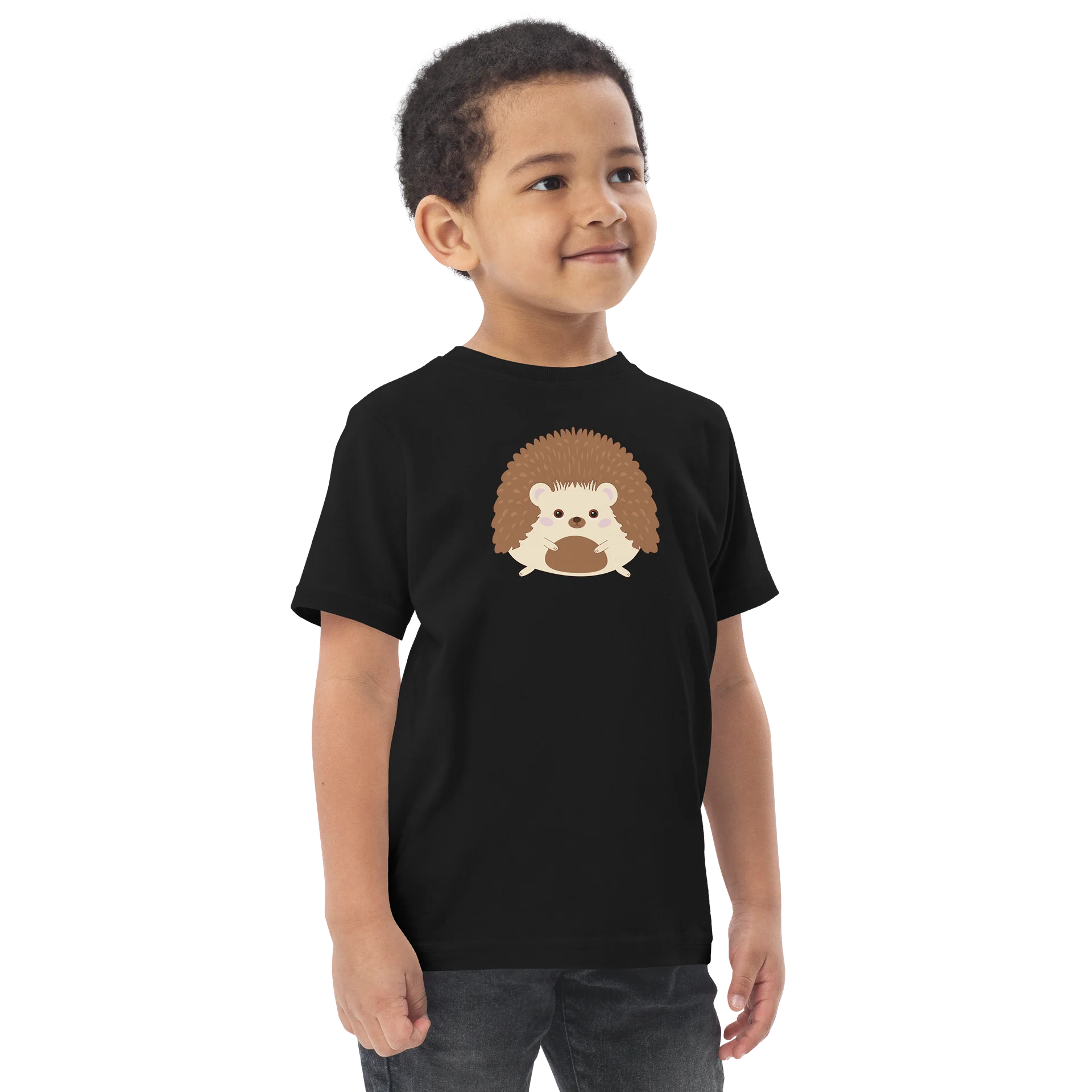 Sitting Woodland Friend Hedgehog Toddler Jersey T-Shirt product image (2)