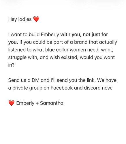 Can’t wait to meet you! #bluecollarwomen #brandsthatcare #emberlyworkwear #womenintrades