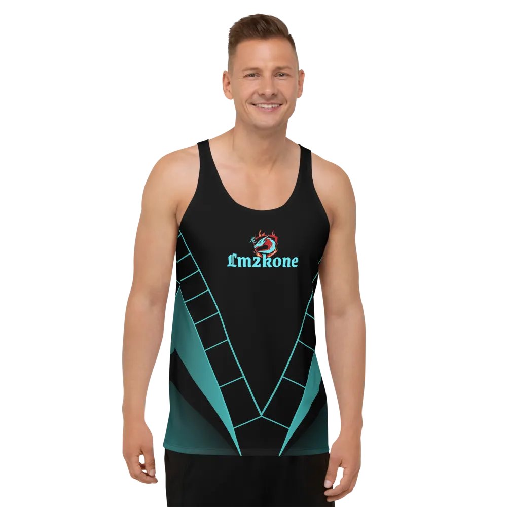 LM2Kone cyan - Customizable Tank Top - 5% elastane product image (11)