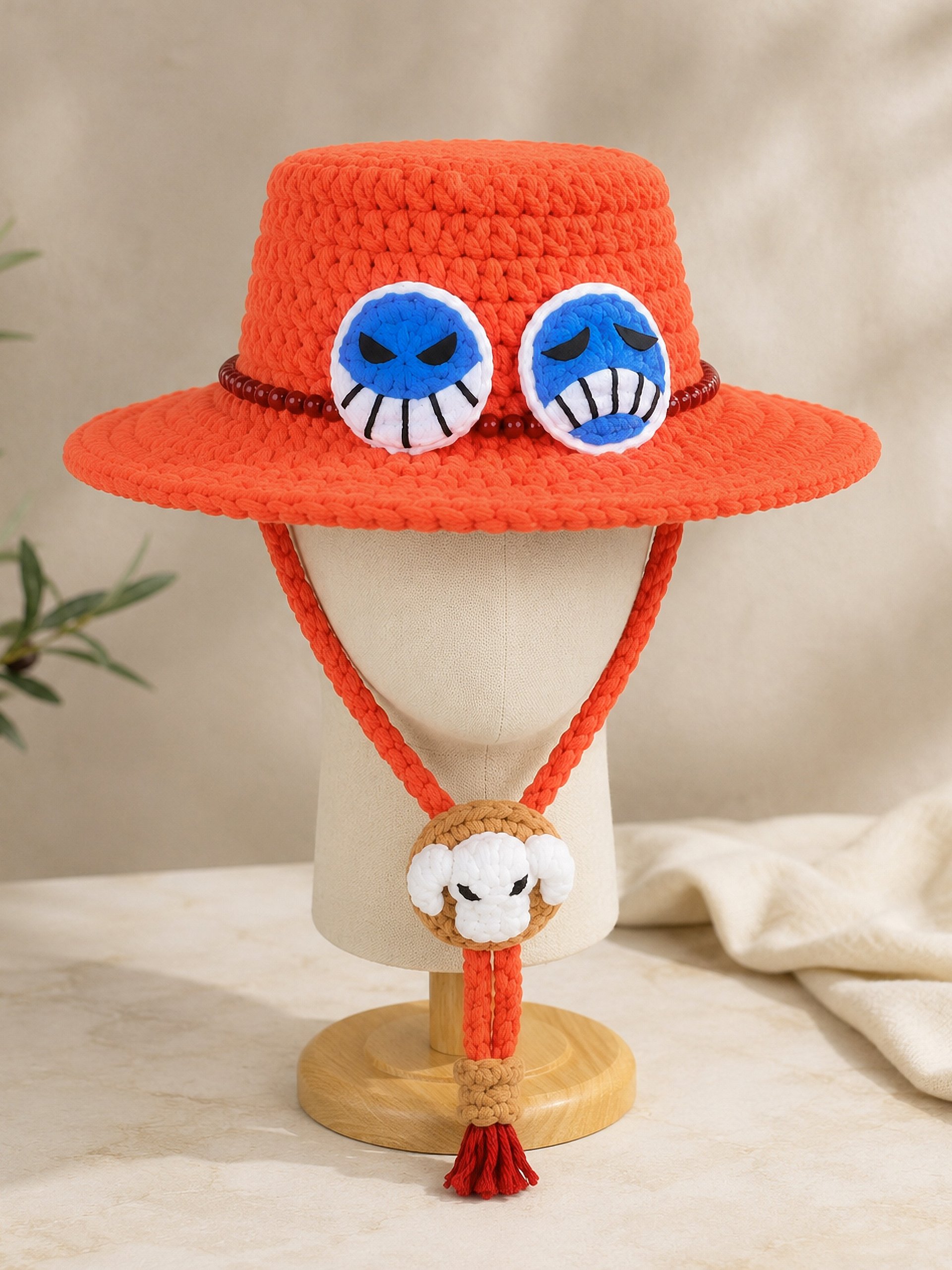 Crochet Pirate Inspired Brother Fire Hat Handmade Adventure product image (9)