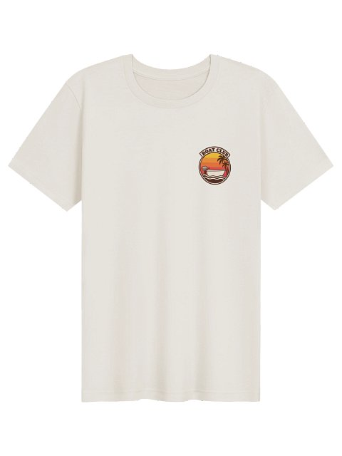 My Other Boat Is Also A Bathtub - 70s Sunset - Tee - front