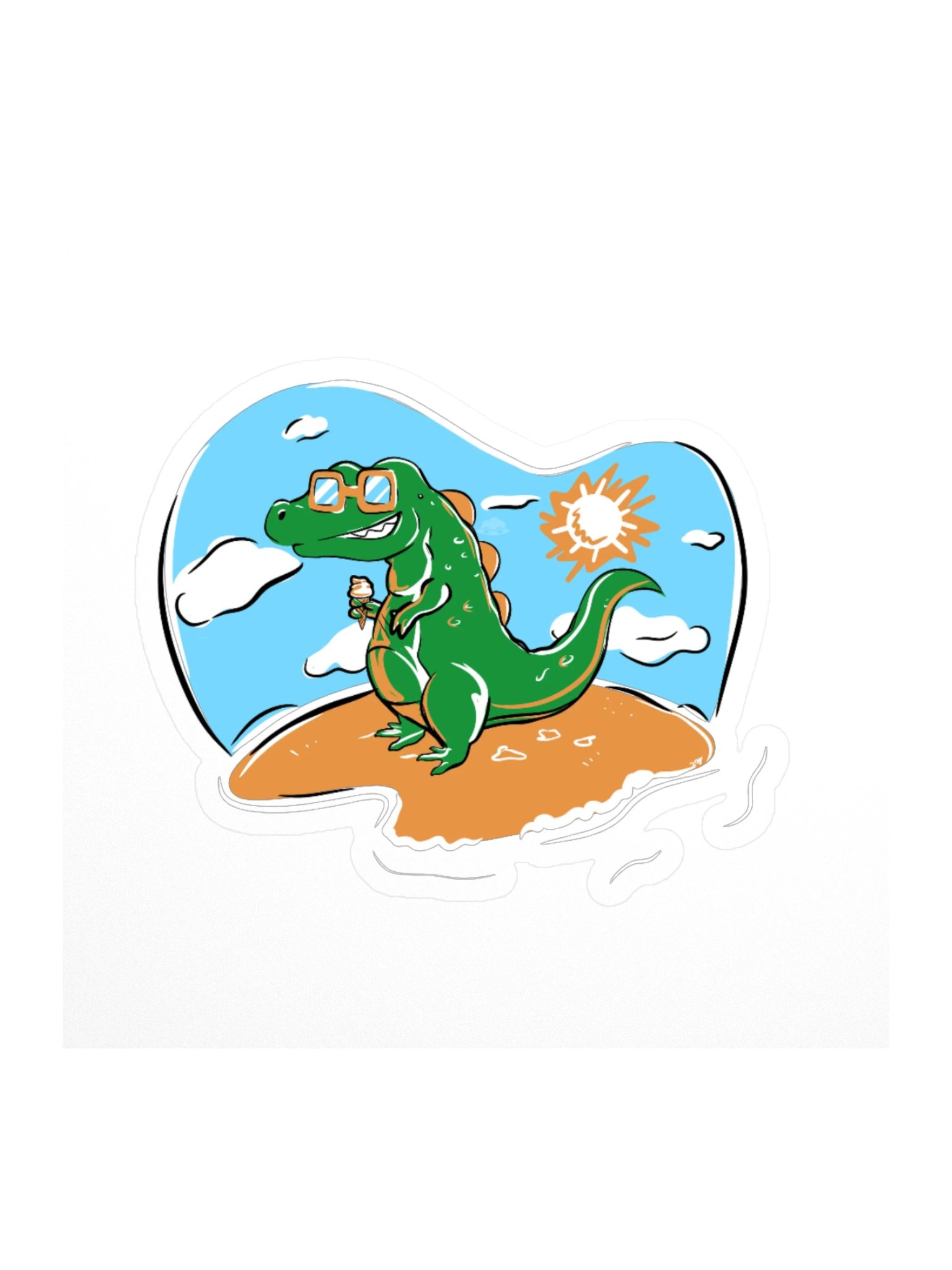 Beach Vacation Dino Sticker product image (4)