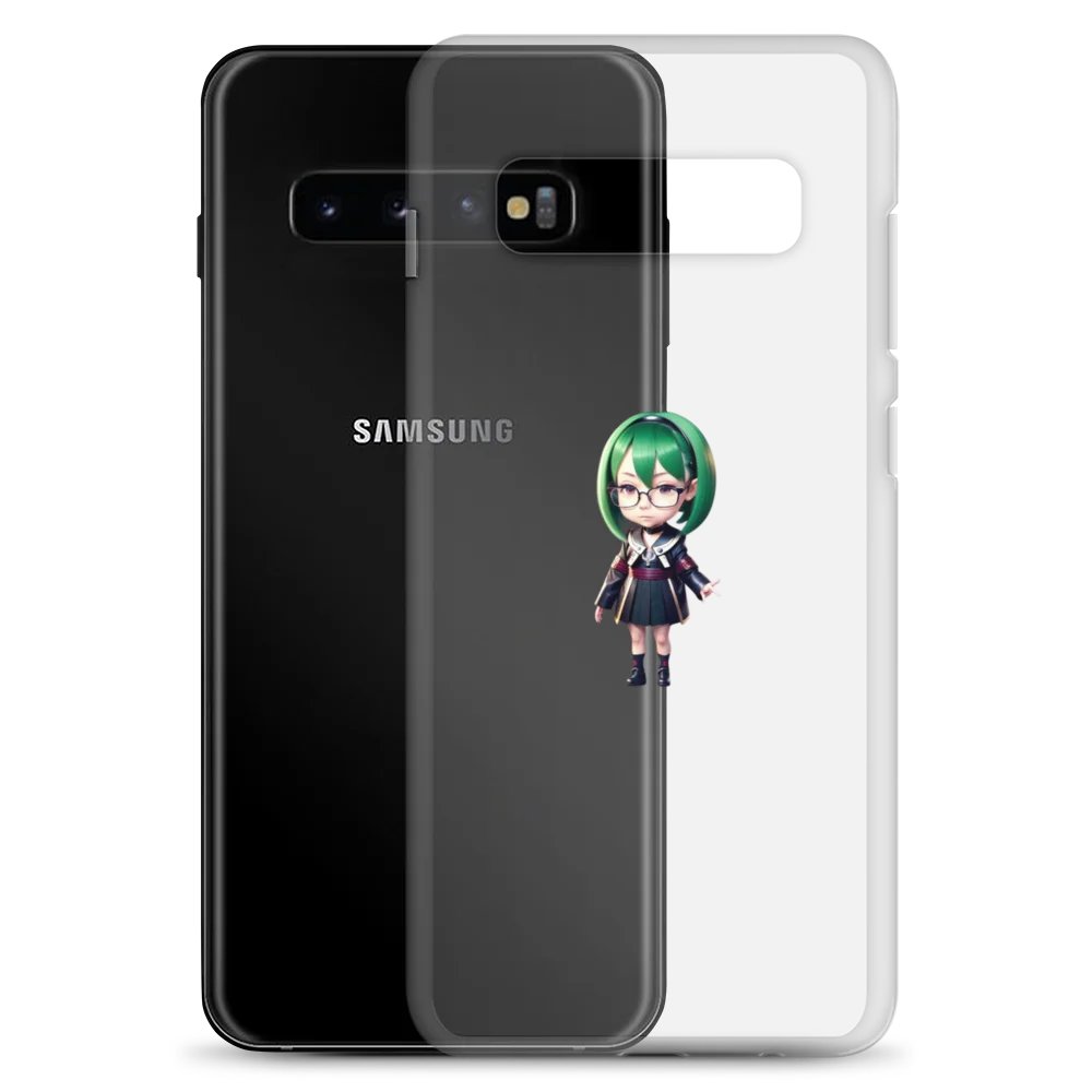 (Green CHIBI) K Clear Case for Samsung product image (2)