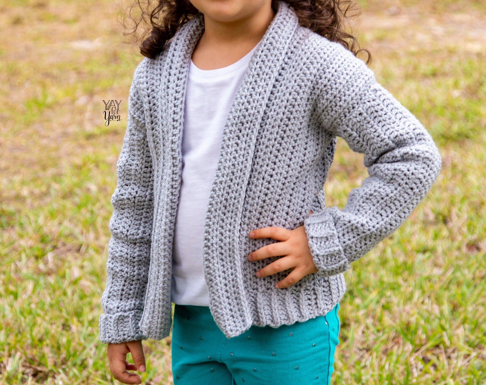 Mini Cozy Cardigan - Children's Sweater PDF Crochet Pattern & Video Tutorial product image (1)