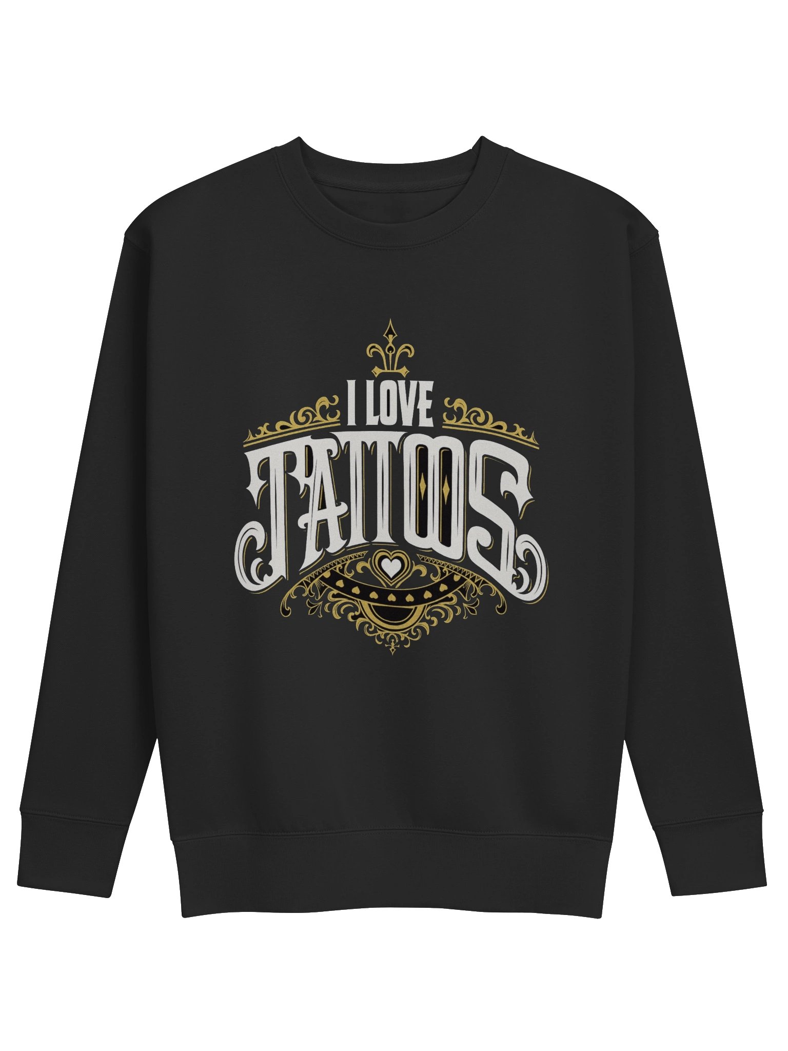 I Love Tattoos Lettering Crewneck product image (1)