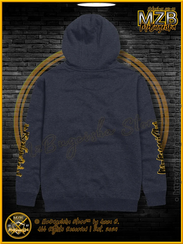 Hoodie - MzBugeisha™ "Warrior Emblem (yellow/black/silver) Comfort Hoodie By Anna H. product image (2)
