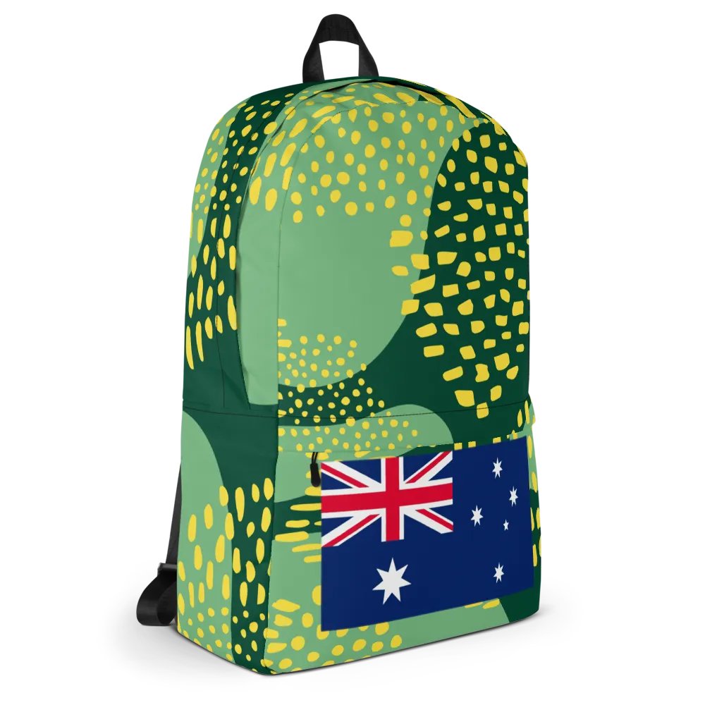 "Australia" Green and Gold Forever! Backpack product image (7)