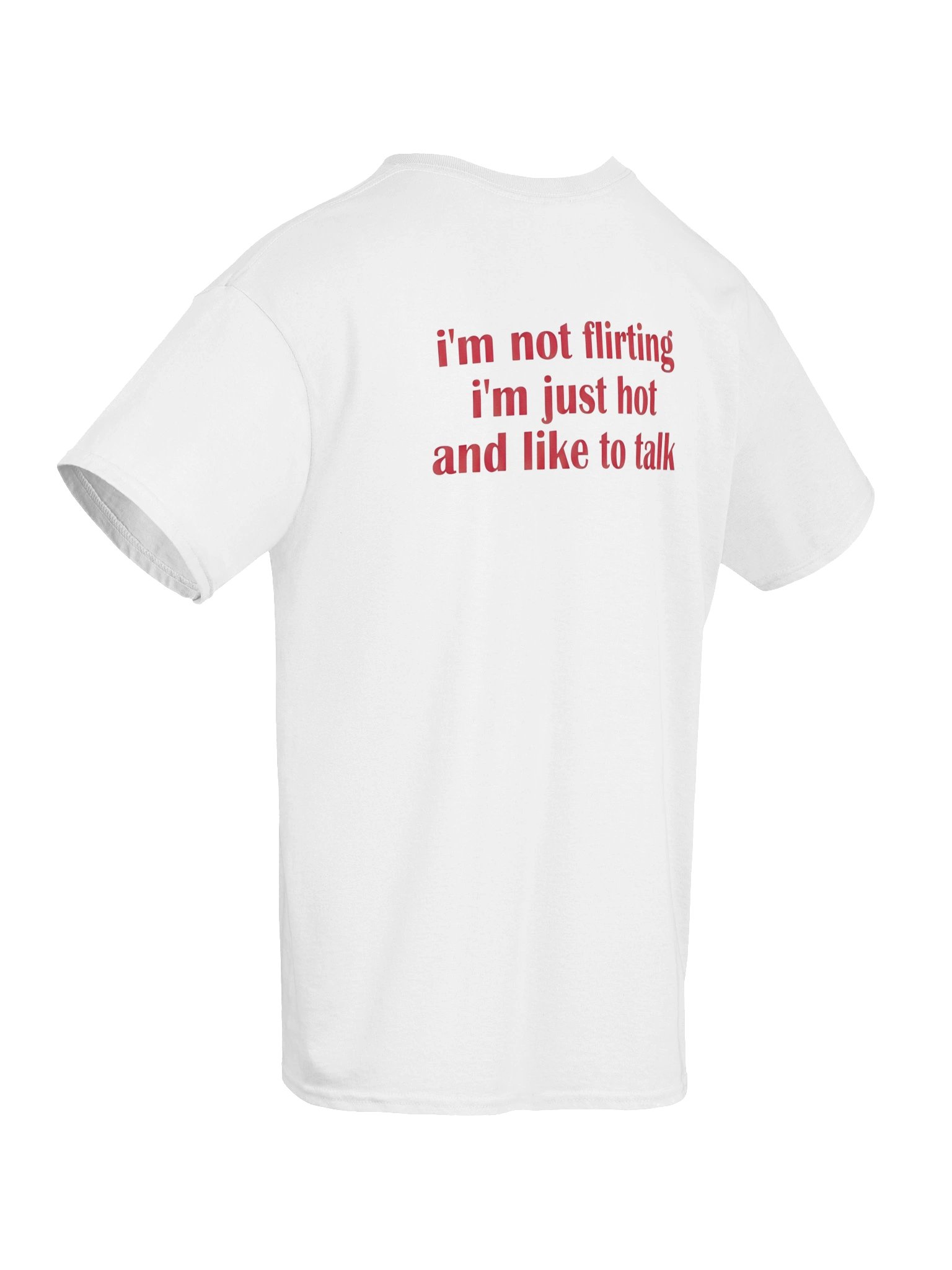 I’m Not Flirting I’m Just Hot and Like to Talk T-Shirt (Back Print) product image (51)