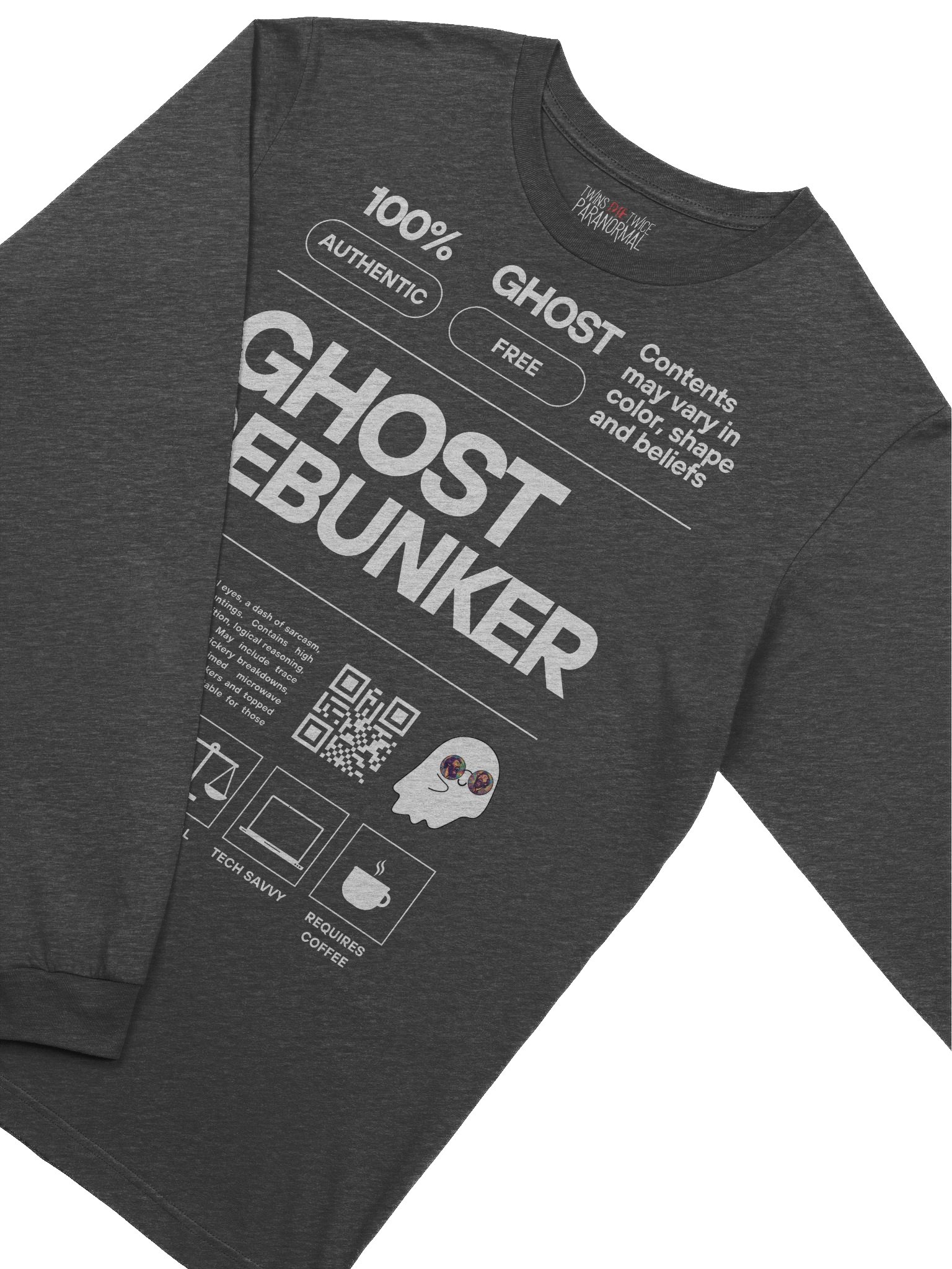 Ghost Debunker – Long Sleeve Mock Label Tee product image (18)