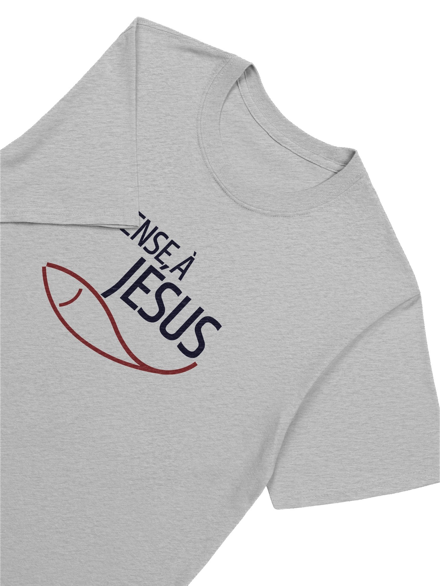 "Pense à Jésus" Evangelism T-Shirt – Share the Gospel in French product image (48)