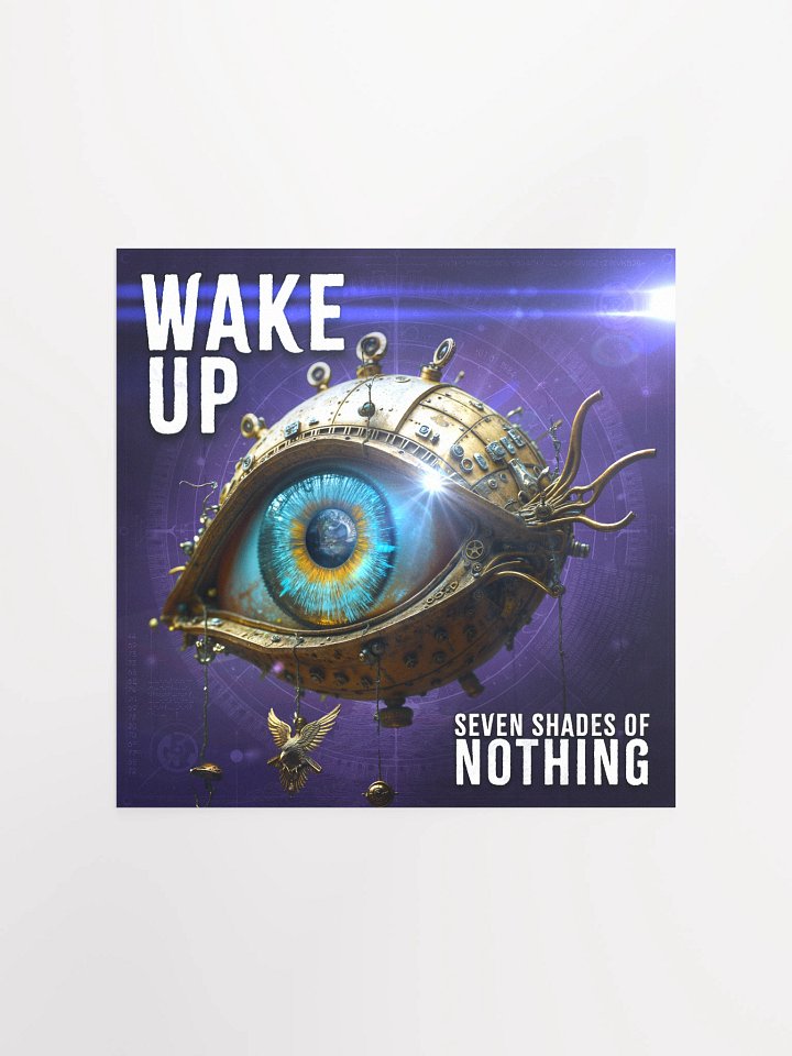 “Wake Up” single artwork poster – cinematic eye print from Seven Shades of Nothing – Enhanced Matte Paper Poster product image (1)