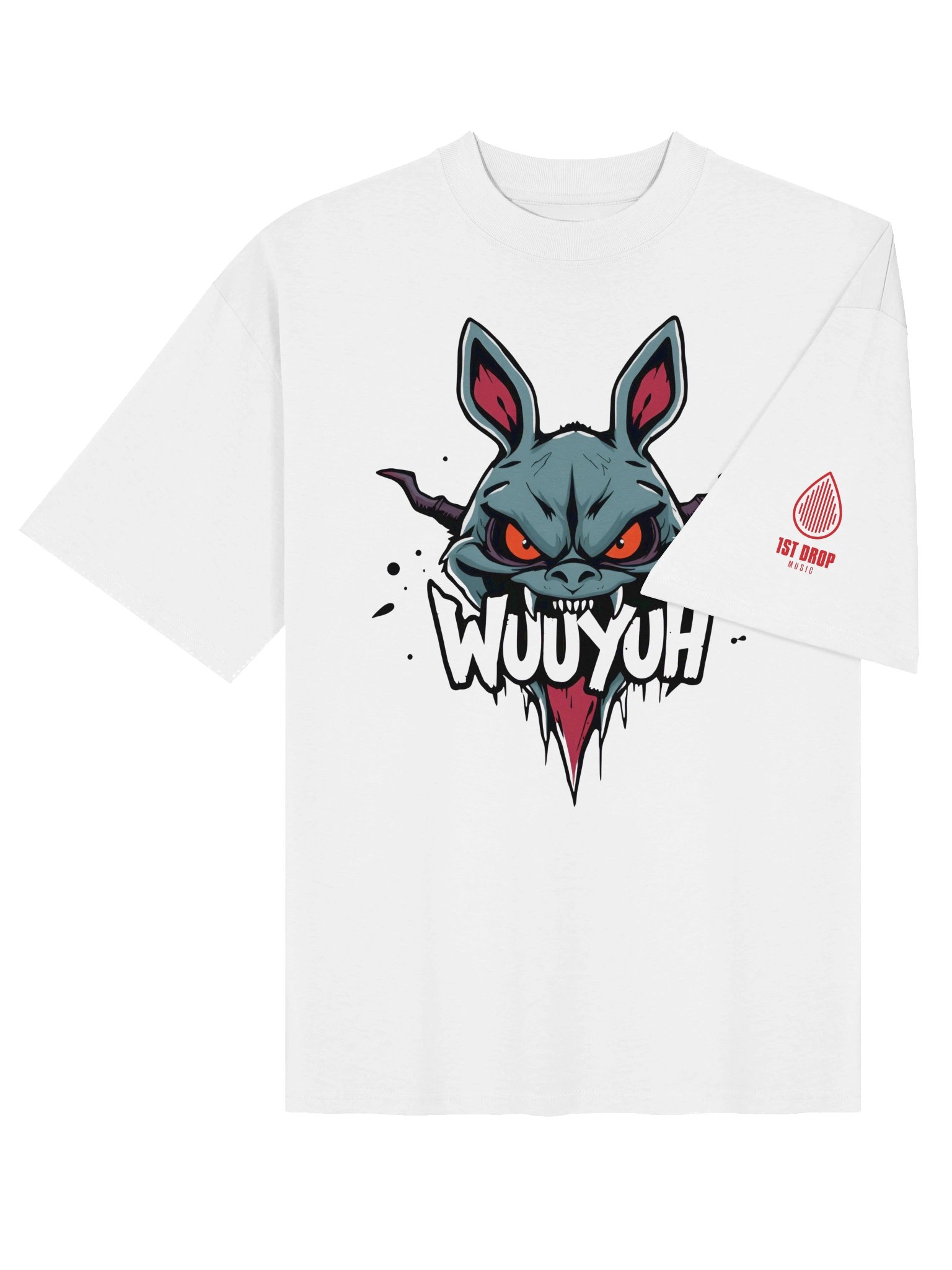 WUUYUH Red, White, and Blue Oversized T-shirt product image (4)