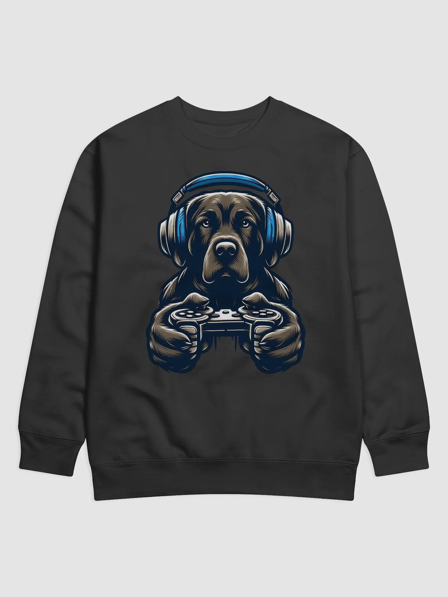 Pawsome Gamer Dog ##Statement Sweatshirt - Black product image (1)