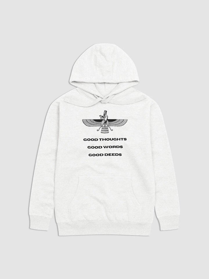 Faravahar Persian Design Hoodie Good Thoughts Good Words Good Deeds product image (1)