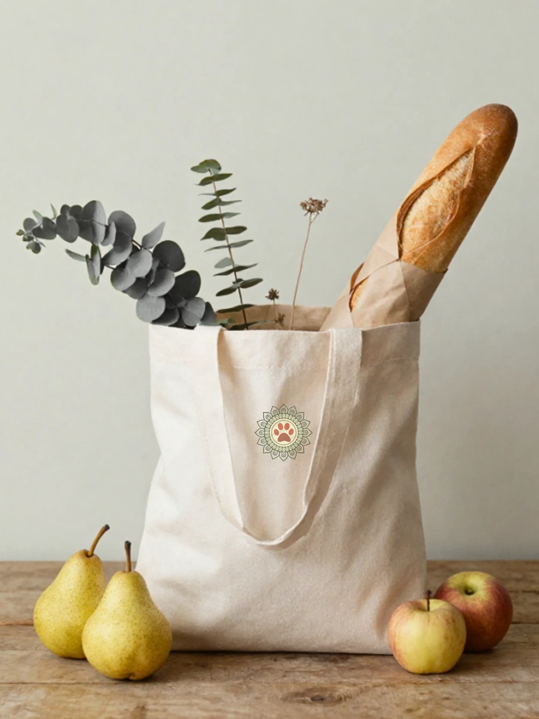 Paws and Reflect Mandala Paw Print Yoga Tote Bag - Fall Edition product image (3)